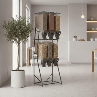 Dispenser 6 Módulos Sementes Armazenamento de Alimentos Grãos Porta Arroz 5Kg 10Kg 15Kg Dispensador em Oferta na Shopee