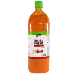 Molho de Pimenta Caseiro Picante 1L Soeto Dedo de Moça Carne Assada Tempero Salgado Lanche Petisco