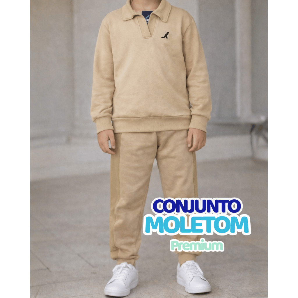 conjunto infantil menino quentinho infantil  blusa e Calça com punho Tamanho 4 ao 8