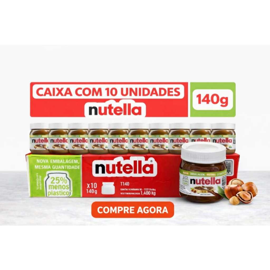 Nutella 140g Creme de Avelã Original / Kit 2, 3, 4, 6, 8 e 10 Unidades / Pote Ferrero48.50