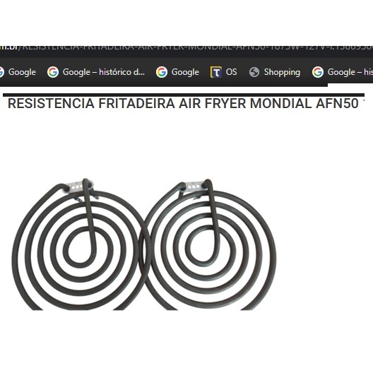 RESISTENCIA FRITADEIRA AIR FRYER MONDIAL AFN50 127V