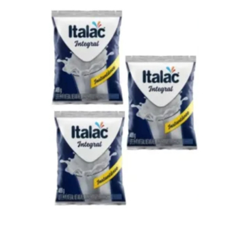 Leite Em Pó Italac Integral Instantâneo 400g Kit C/3 Und