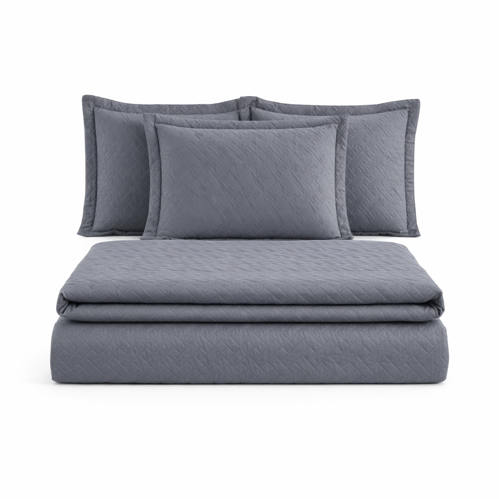Coxa Cocha Cobre Leito Edredom Jogo Roupa Cama Solteiro 2 Pçs Matelado Basico Simples Cinza Luxo