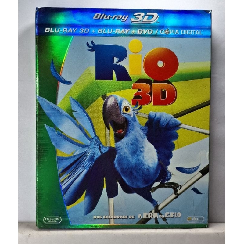 Blu-Ray  - Rio 3D, Blu-Ray 3D +Blu-Ray, original usado em perfeito estado de conservação, ler descrição.