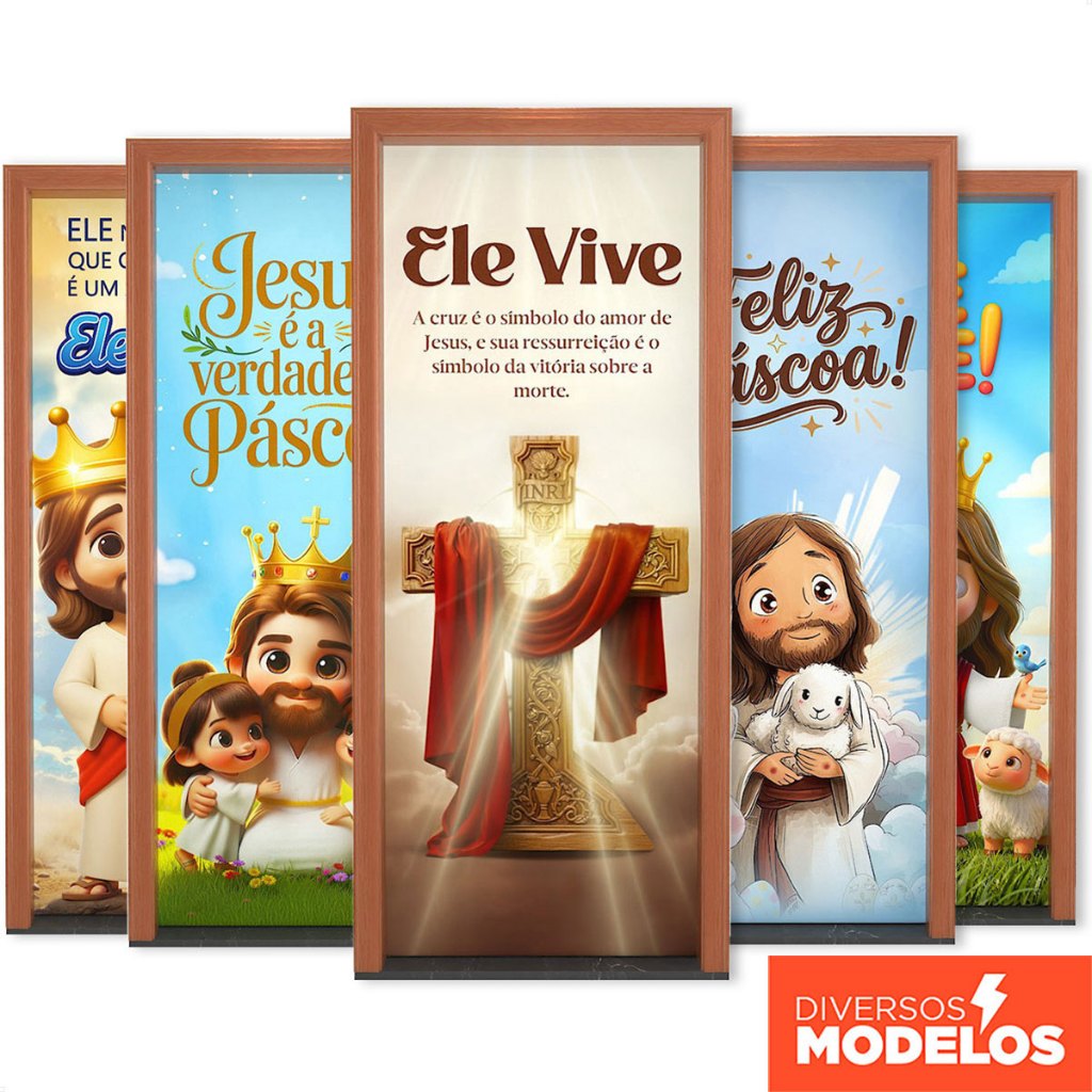 Capa de Porta Decorativa Páscoa Retangular Veste Porta 3d Sublimado em Tecido 0,85x2,10 – Veste Fácil em Oferta na Shopee