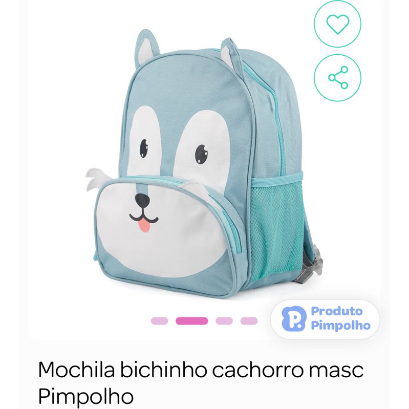 Mochila bichinho cachorro masc Pimpolho