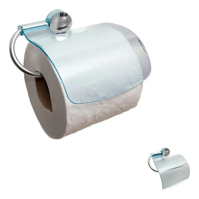 Porta Papel Higiênico Twister Banheiro ABS + Alumínio com Tampa Anti-Giro