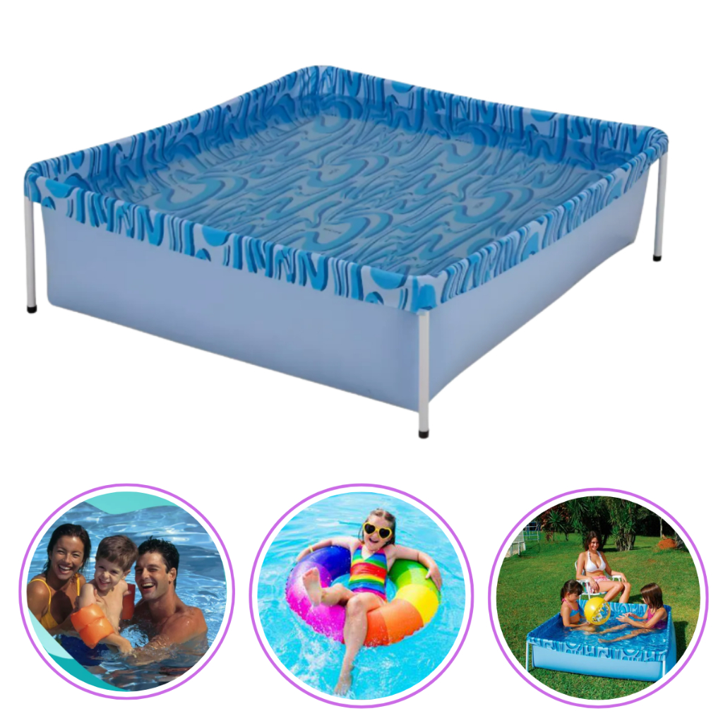 Piscina Retangular Infantil 400 Litros Verão Mor em Oferta na Shopee