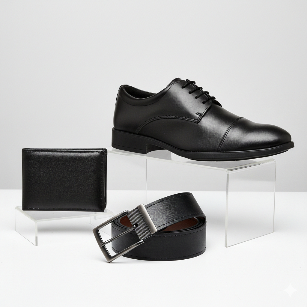 Kit Sapato Social Masculino Cinto Carteira Oxford Confortável Casual Igreja Trabalho Festa Padrinho