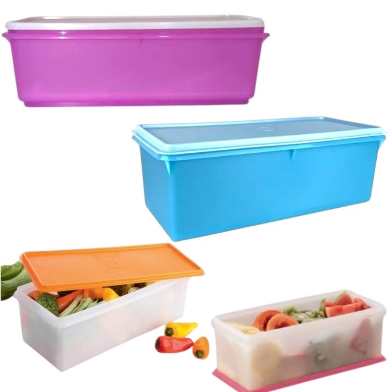 Mega Caixa Translúcida Azul / Laranja / Rosa 6L Tupperware