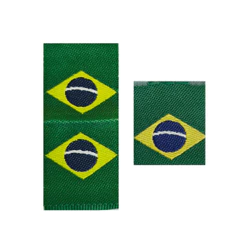 Etiqueta Bandeira Do Brasil Bordada - 100 unidades