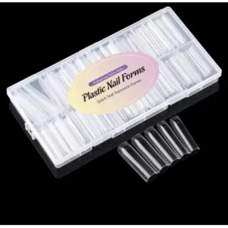Molde F1  Plastic Forms Nails – Molde Reutilizável para Unhas de Gel, Acrigel e Polygel – Kit Profissional