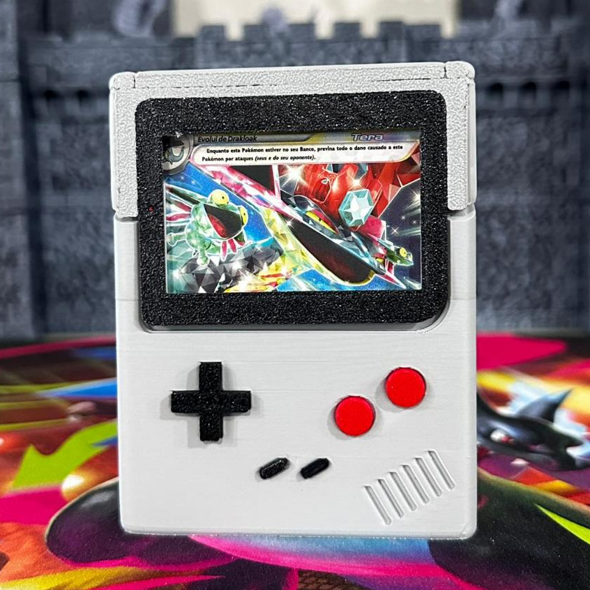 Deck Box TCG Game Boy | Até 60 Cartas Trava Reforçada Organizador, box, games, jogos, carta, Pokemon
