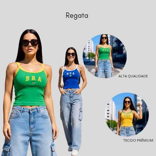 Regata Do Brasil Copa Do Mundo Seleção Moda Feminina Brasileira