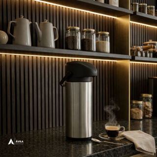 Garrafa Térmica 1 Litro Tampa Pressão Com Alça Café Chá Leite Água Chimarrão Tererê Escritório Cozinha Unitermi Verona em Oferta na Shopee