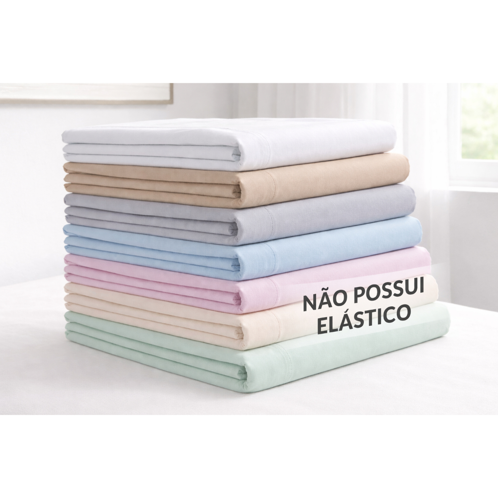 Lençol Casal Superior 100% Algodão 200 Fios Avulso em Oferta na Shopee