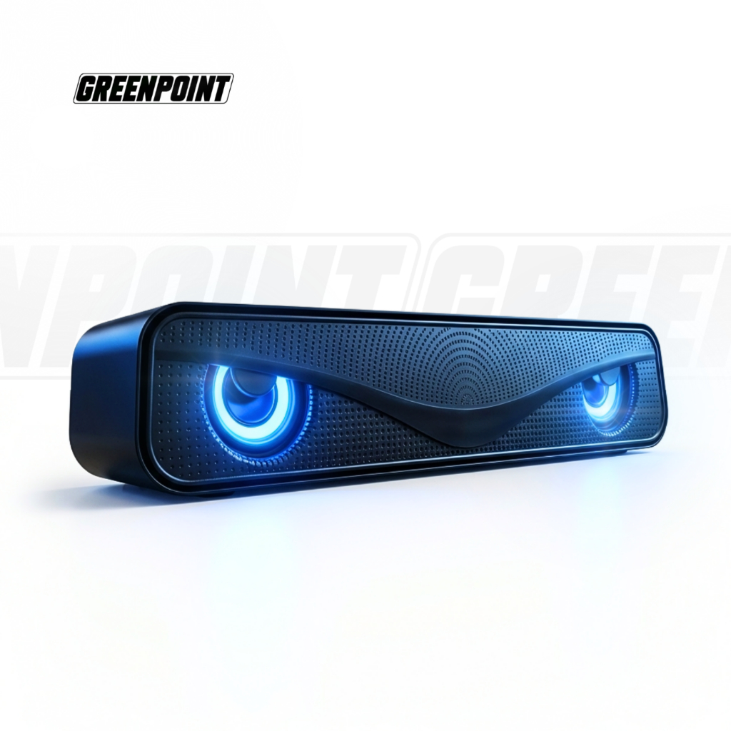 Caixa de Som Multimídia Soundbar USB P2 6W RMS para PC Notebook TV