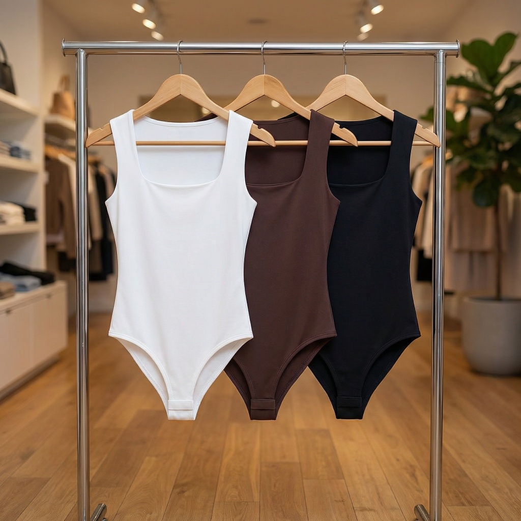 Body Feminino Suplex Decote Quadrado Alças Grossas Liso Casual Dia Noite em Oferta na Shopee