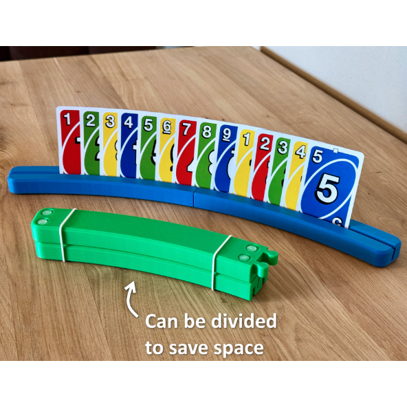 Suporte De Cartas Uno Baralho Organizador Curvo - Segurador De Cartas Mãos Livres Infantil E Idoso Premium