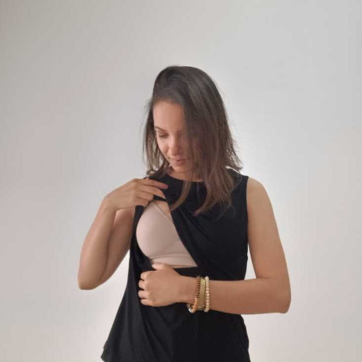 Blusa Amamentação Varias Cores Viscolycra  Manga REGATA