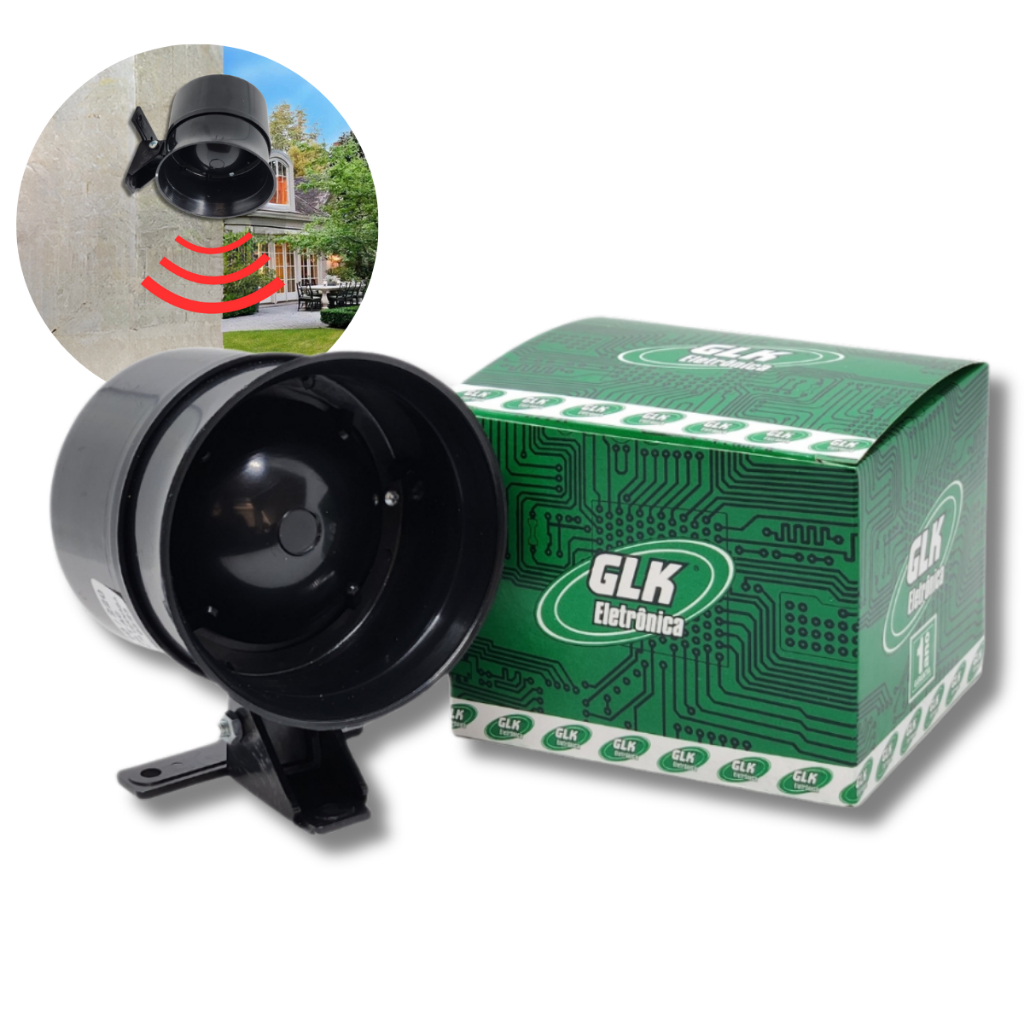 Sirene Residencial Bivolt 110v/220v Para Alarme de Segurança Pânico ou Incêndio + Nfe