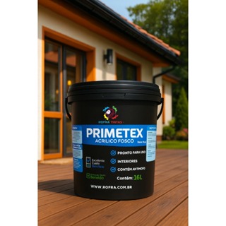 Tinta Acrílica Primetex Fosca Sem Cheiro e Antimofo Para Parede 3,6L em Oferta na Shopee