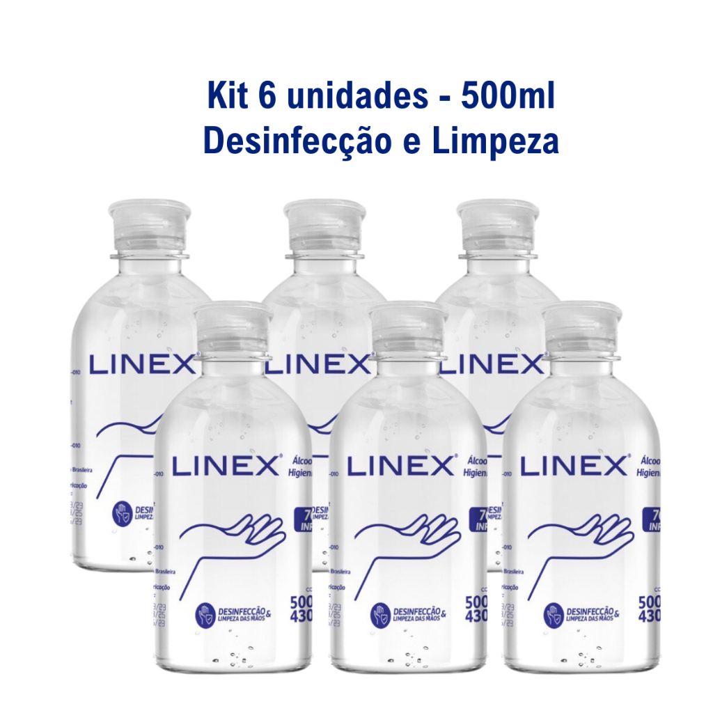 6 Álcool Gel 70 500ml