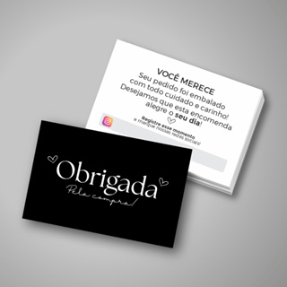 Cartões de Agradecimento ao cliente 9x5 Postal Obrigada pela compra obrigada pela preferência em Oferta na Shopee