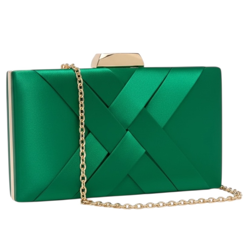 Bolsa Clutch de Festa Verde Casamento Madrinha Formatura Lançamento