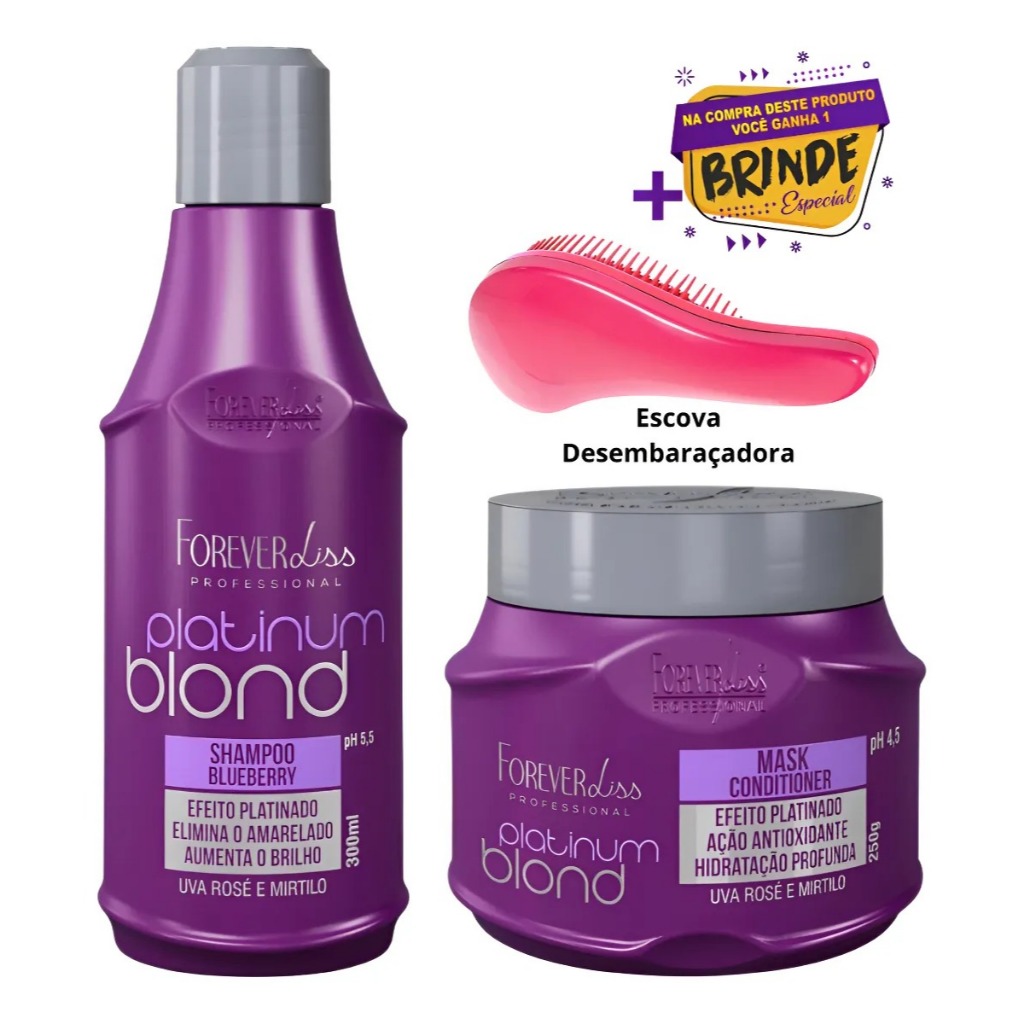 Kit Matizador Desamarelador Platinum Blond - Forever Liss