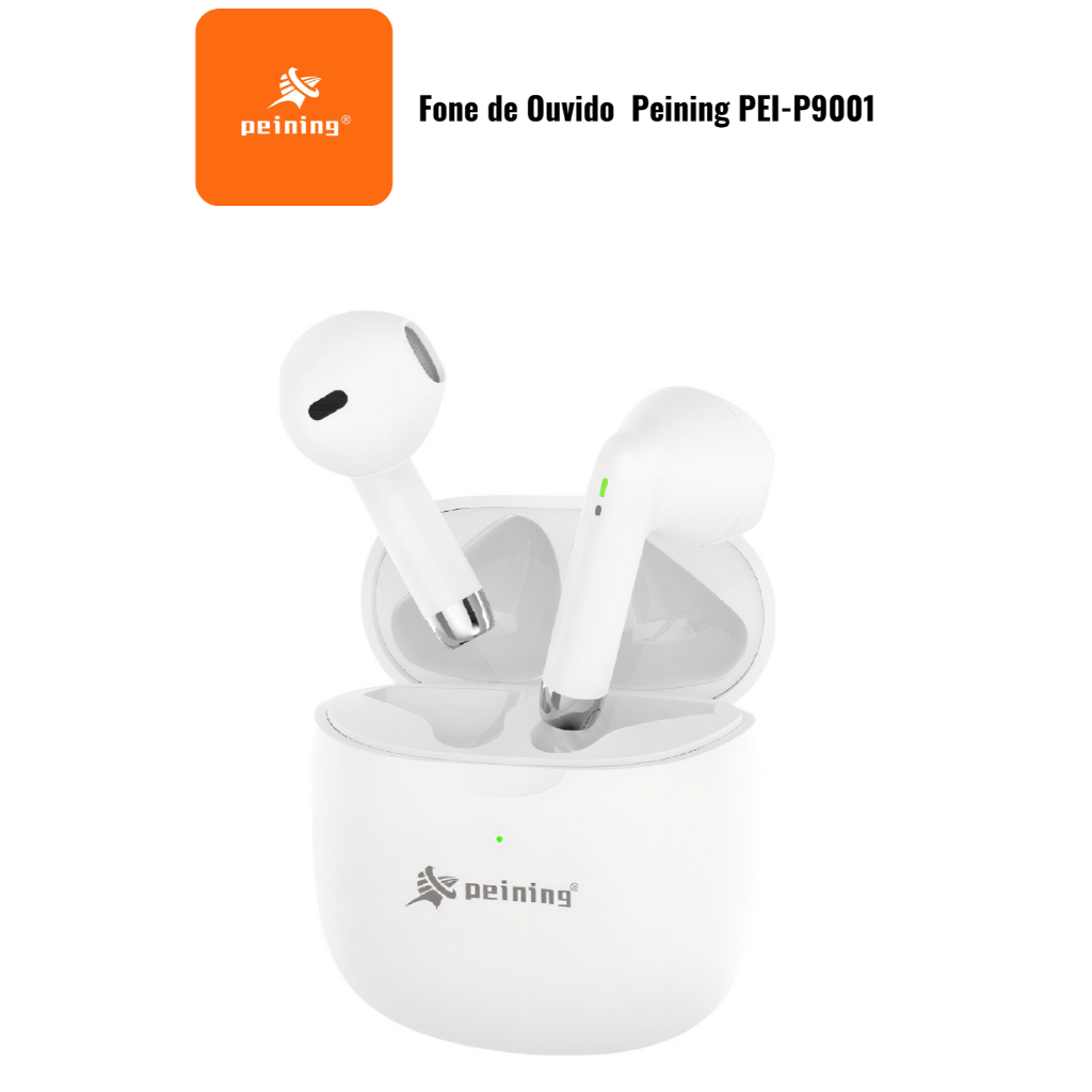 Fone de Ouvido Bluetooth TWS Peining PEI-P9001 | Resistente à Água | ANATEL