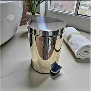 Lixeira Inox 3L com Pedal e Cesto Removível - Moderna banheiro cozinha