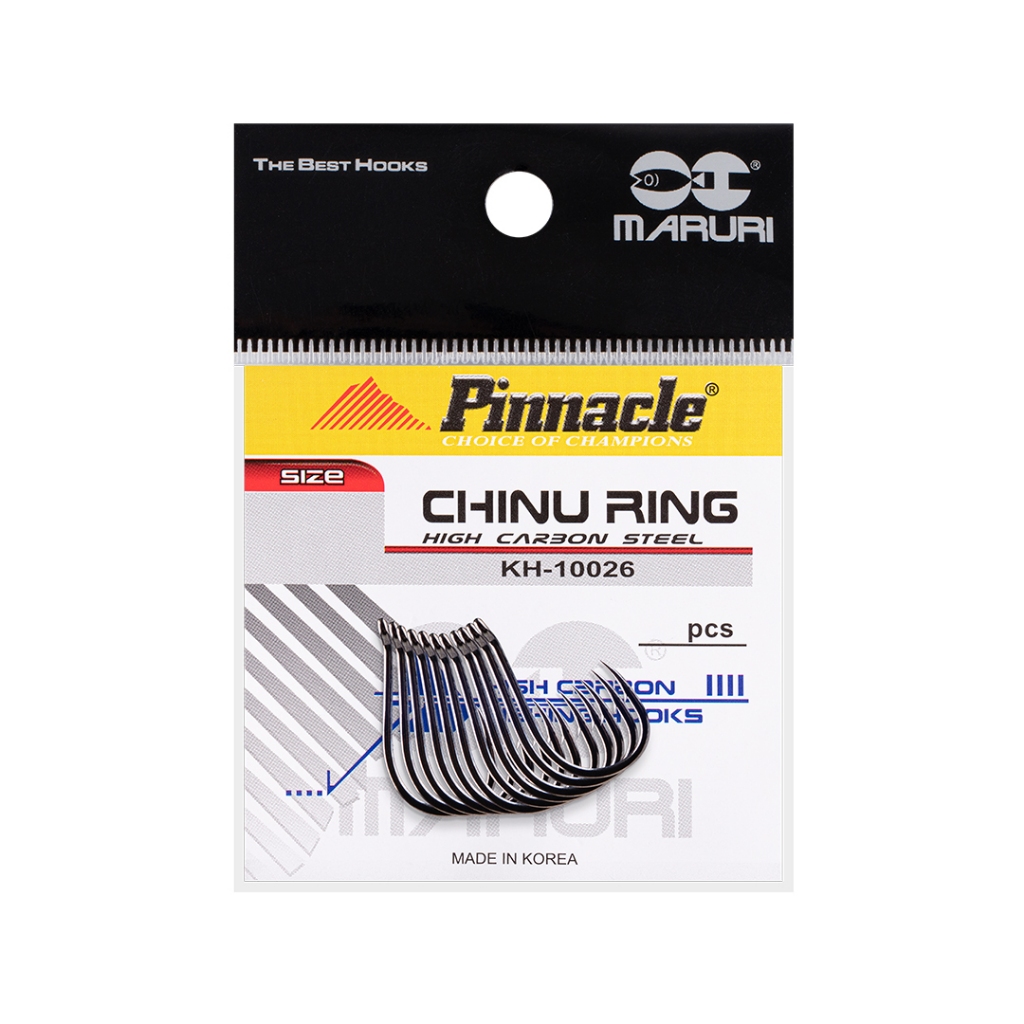 Anzol Chinu Ring Maruri BN Aço Carbono Alta Resistência Tamanhos do 1 ao 12