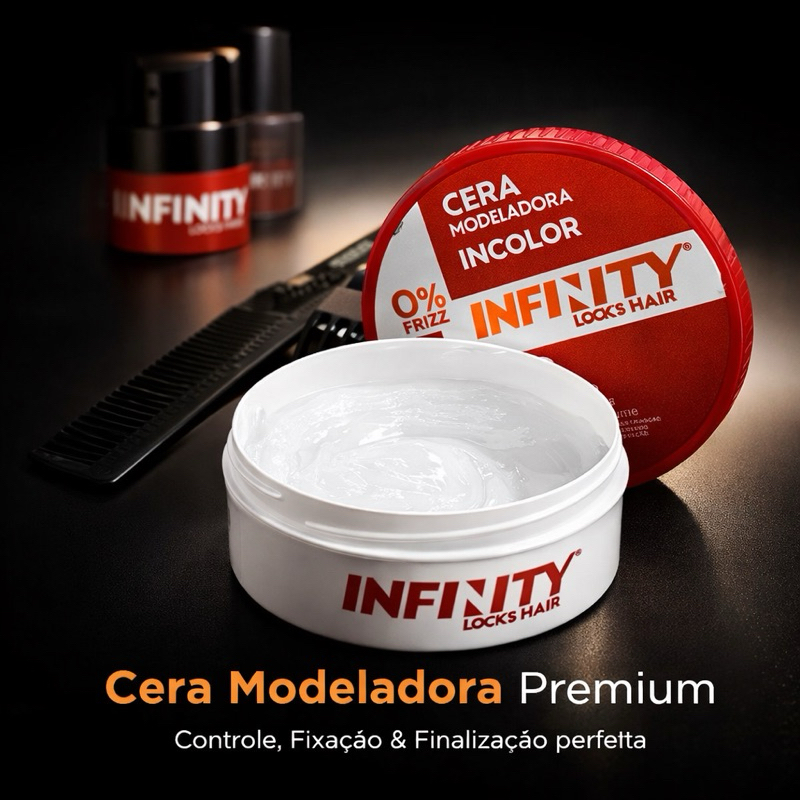 Pomada Cabelo Cera Modeladora Brilho 80 g Fixação Forte  Redutor de Volume COMPRE 4  ECONOMIZE MUITO