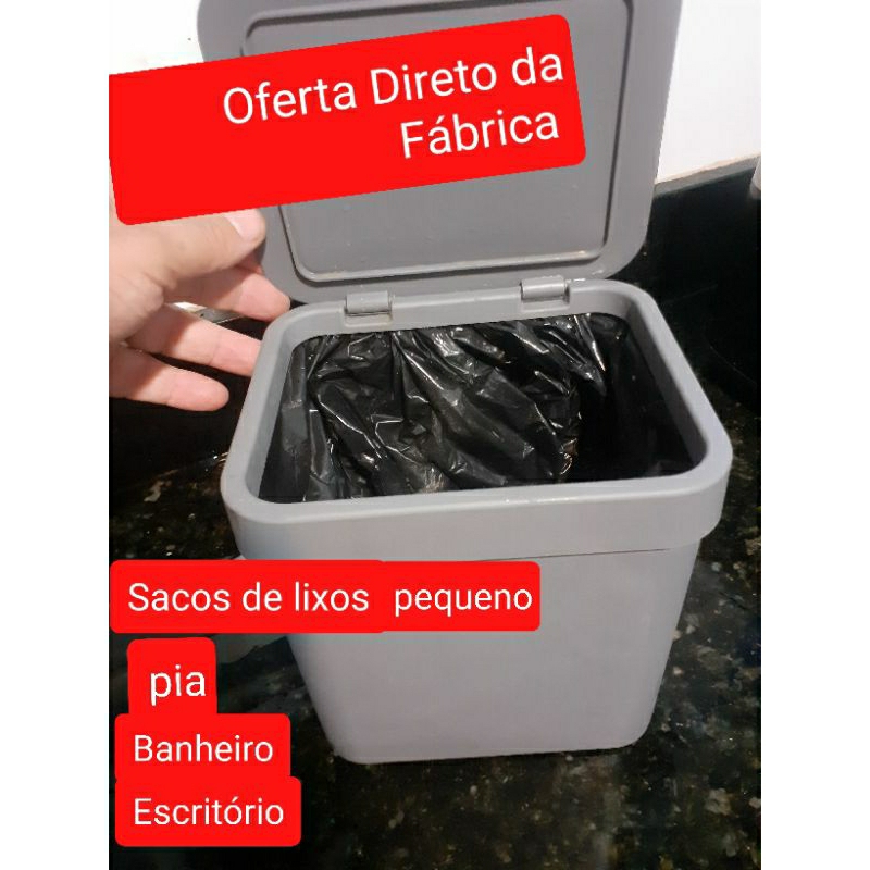 Kit c/ 50 ou 100 Sacos de Lixo cesto banheiro pia escritório 8L OFERTA