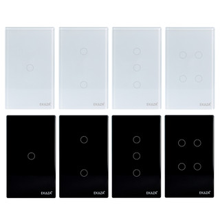 Interruptor Inteligente Smart Wi-Fi Automação Touch Vidro 2.5D Bivolt Alexa Ekaza