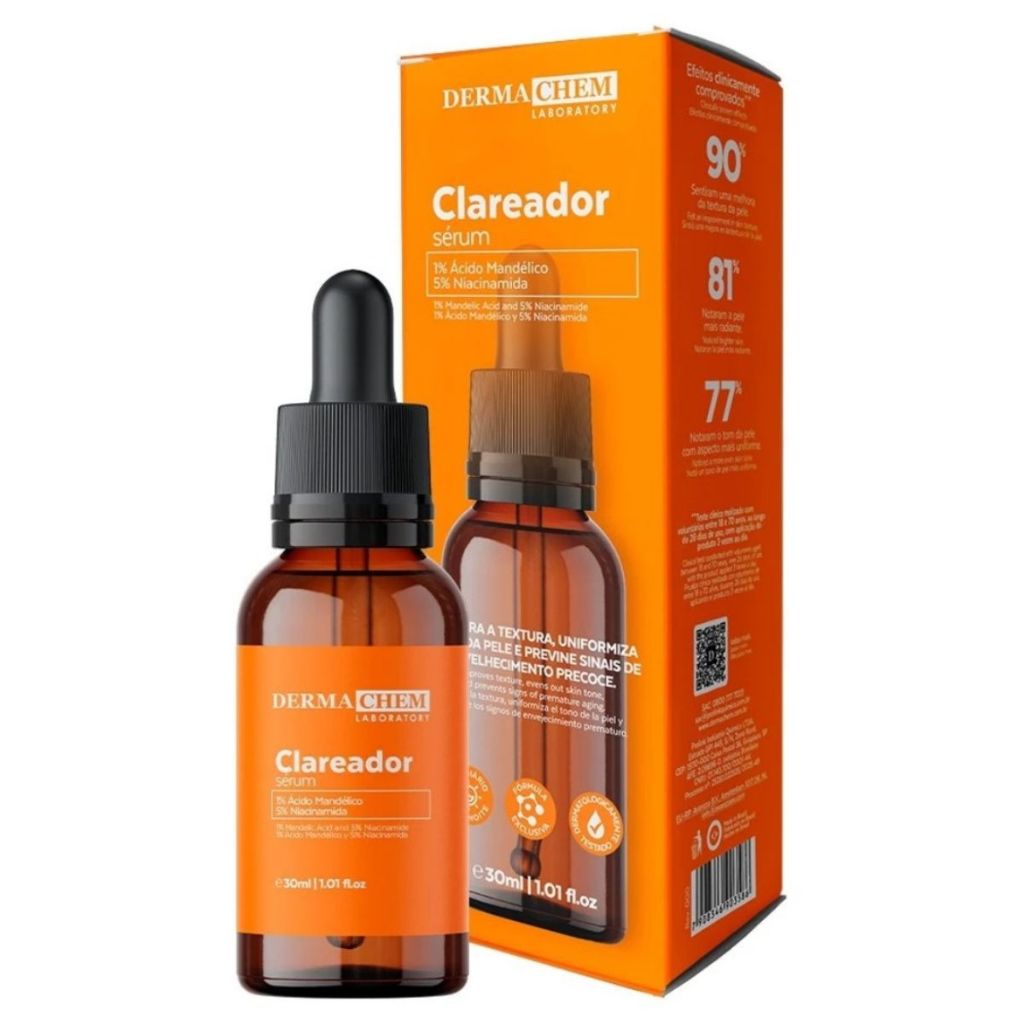 Clareador Sérum Pele Rejuvenescedor 30mL Beleza Feminina Clear Luminosidade Tom Manchas
