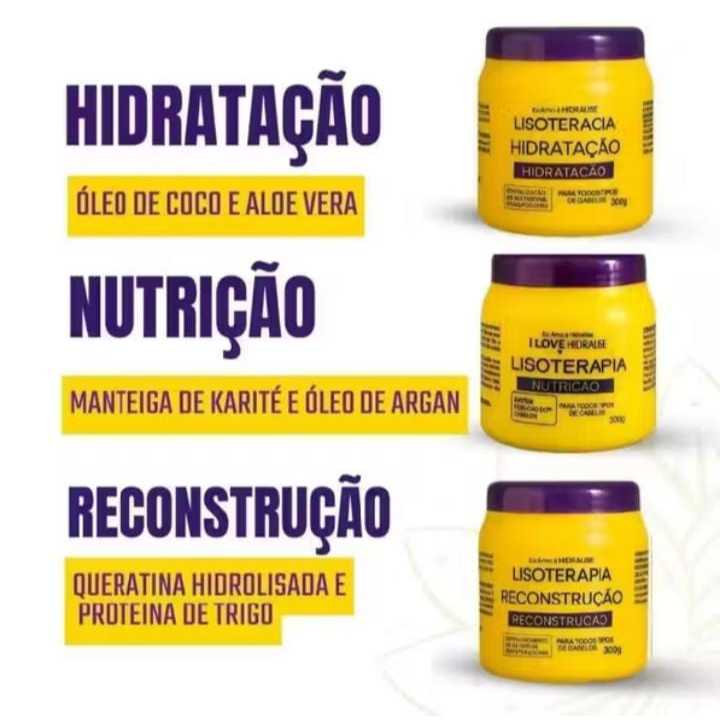 CRONOGRAMA Lisoterapia 300g Hidratação Nutrição Reconstrução em Oferta na Shopee