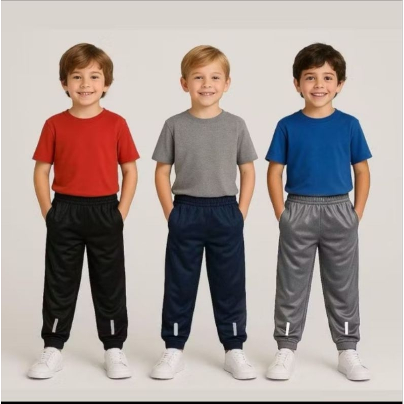 kit 3 Calças Jogger Infantil Masculino Todas Ocasiões 4 ao 16 em Oferta na Shopee