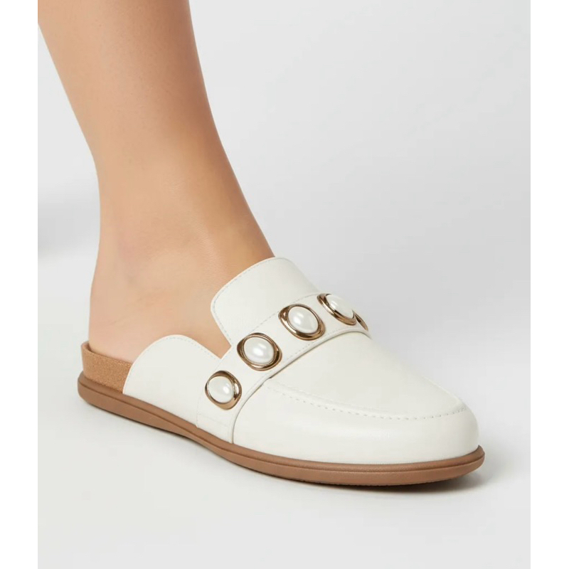 Mule Moleca (5826.104) Branco Off/Chocolate em Oferta na Shopee