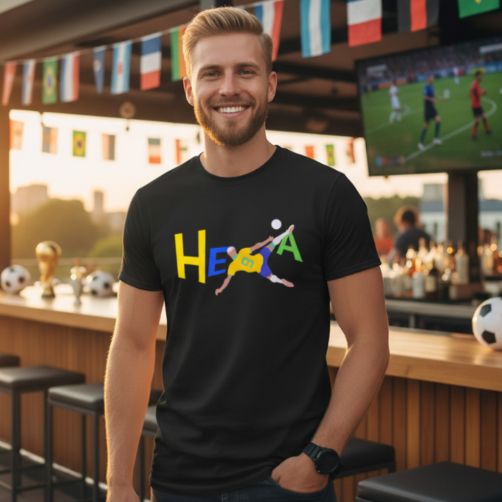 CAMISETA BRASIL ESTAMPA HEXA SELEÇÃO BRASILEIRA COPA DO MUNDO BÁSICAS LISAS MASCULINA 100% ALGODÃO
