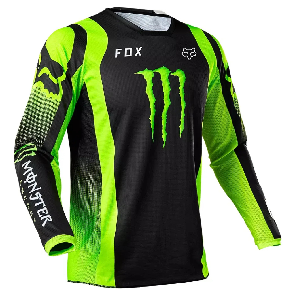 Camisa Manga Longa Motocross Trilha Bike Fox 180 Monster Preto Fox Racing