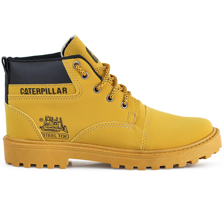 Bota Unissex Cano Alto Em Sintético Modelo Tradicional Catter Trilha Sola Tratorada Reforçada