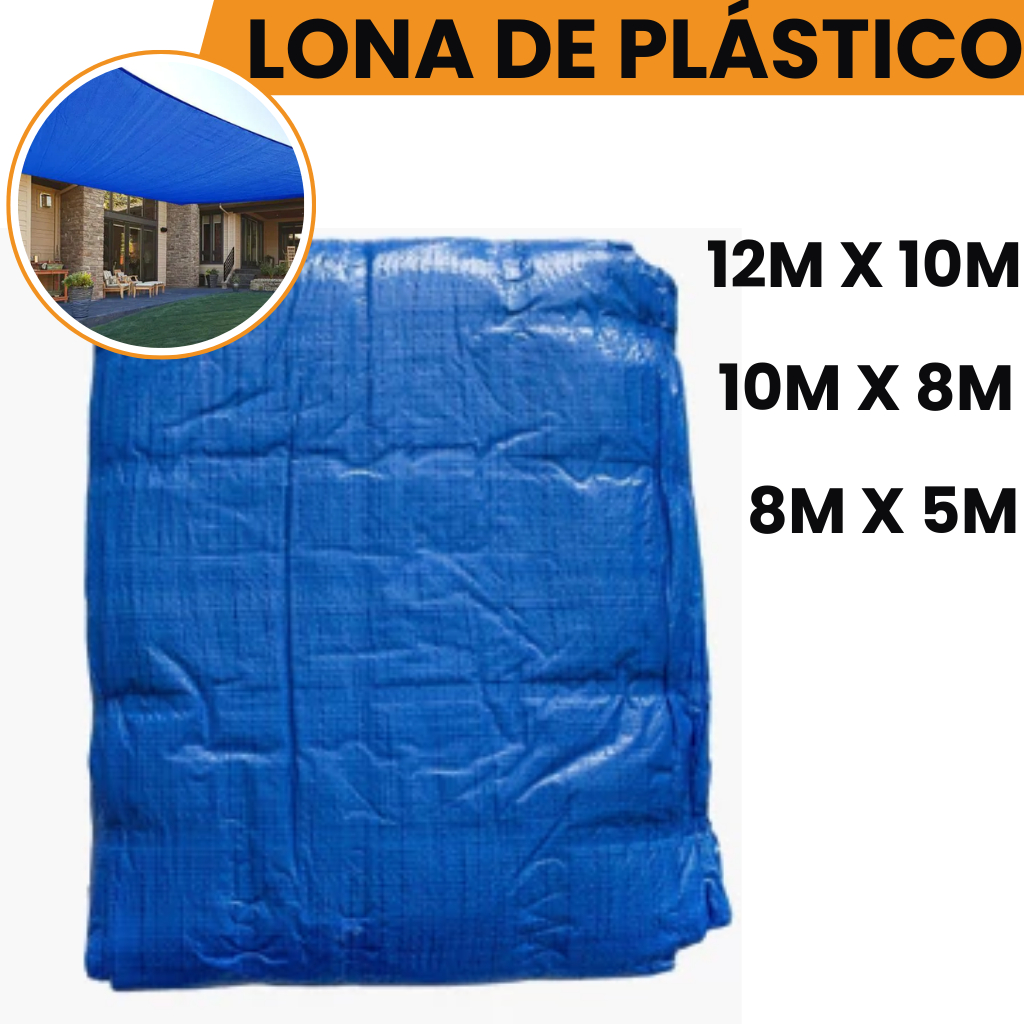 Lona Carreteiro Polietileno Azul  100 micras Plástica impermeável
