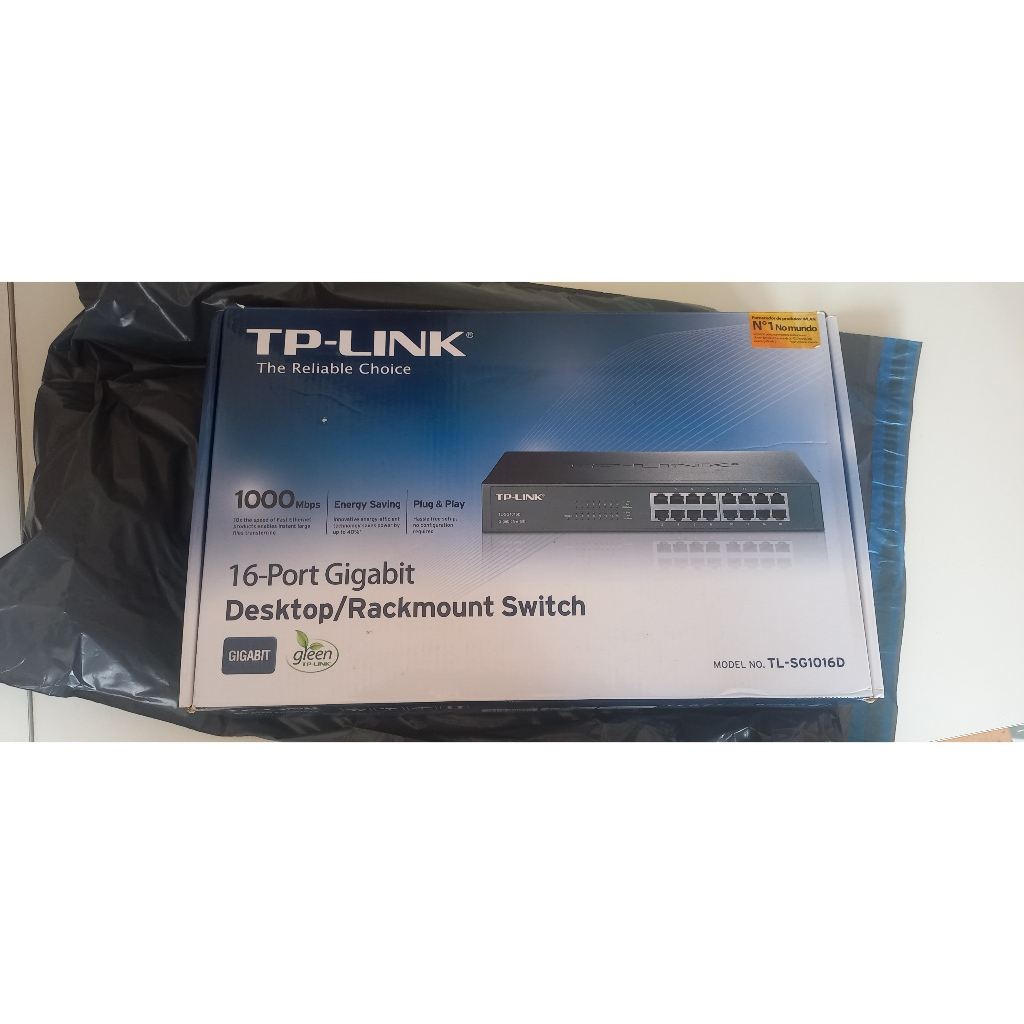 SWITCH 16 portas gigabit 10/100/1000 TP LINK TL SG1016D VER 4.0