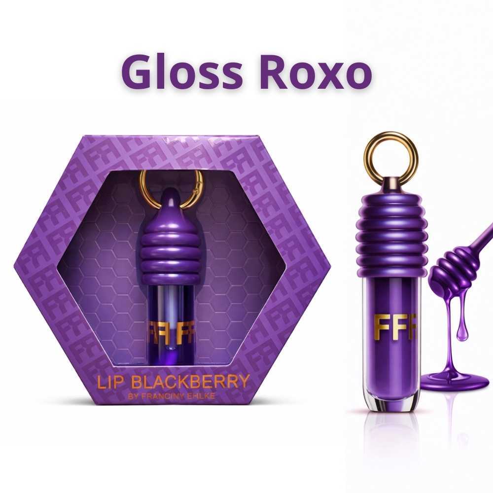 Gloss Labial Roxo Brilho Espelhado Intenso Hidratação Não Gruda 15ml 1 Unidade Blackberry