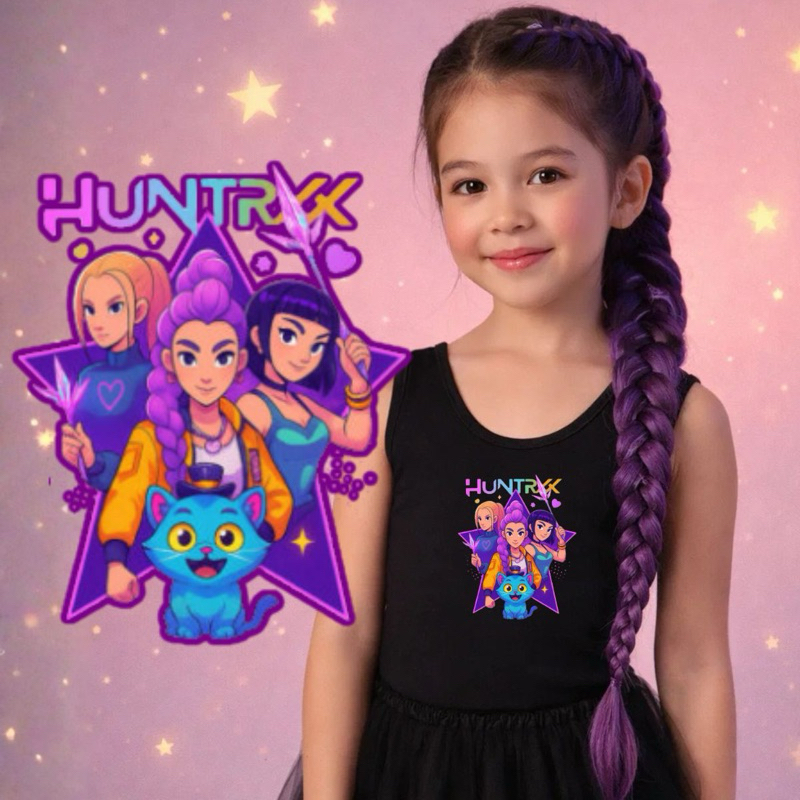 Body Collant Menina Tema Huntrix Guerreiras do Kpop em Oferta na Shopee