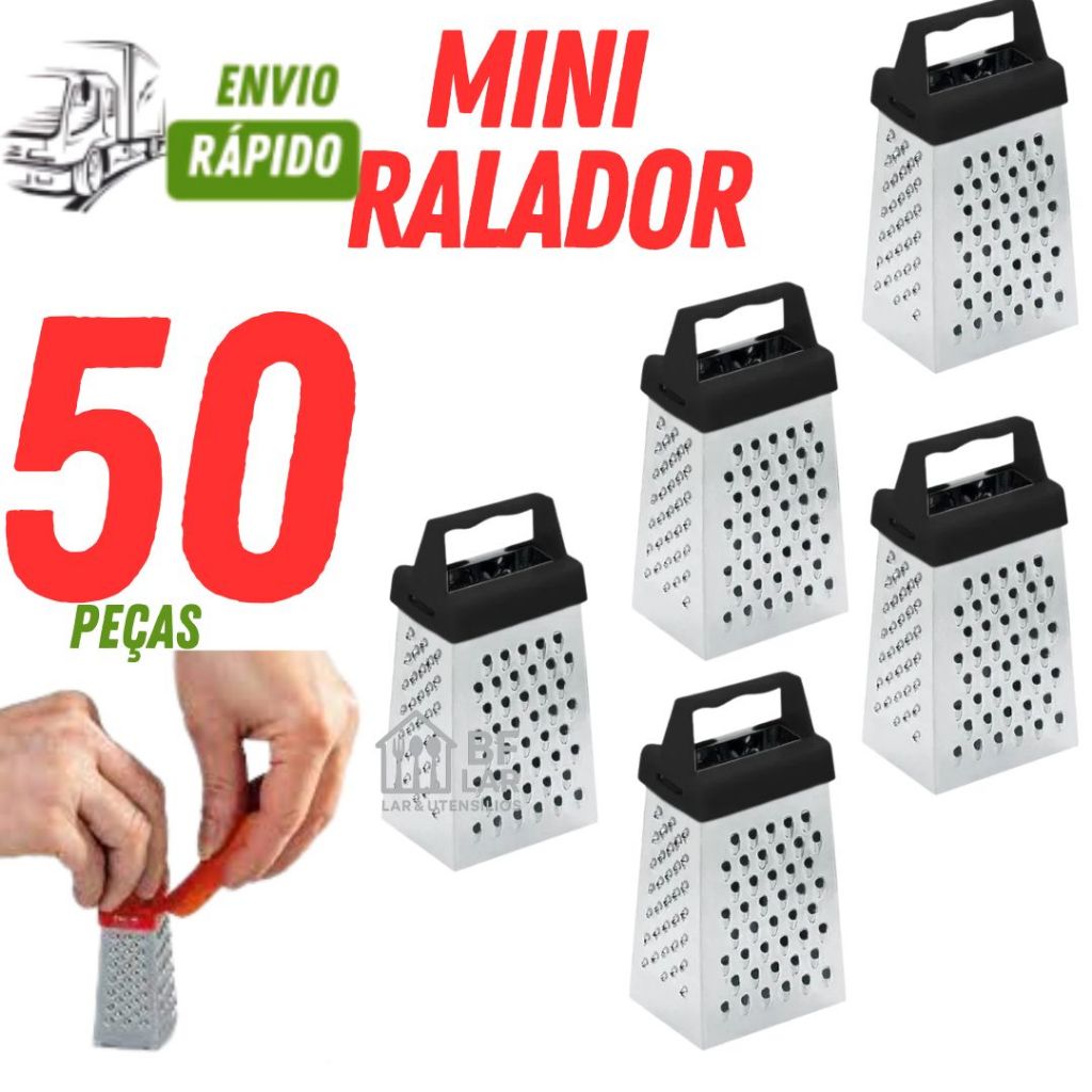 Mini Ralador com 50/40/30/20 unidades em Aço Inox  Variáveis utilidades para Verduras Legumes Queijo