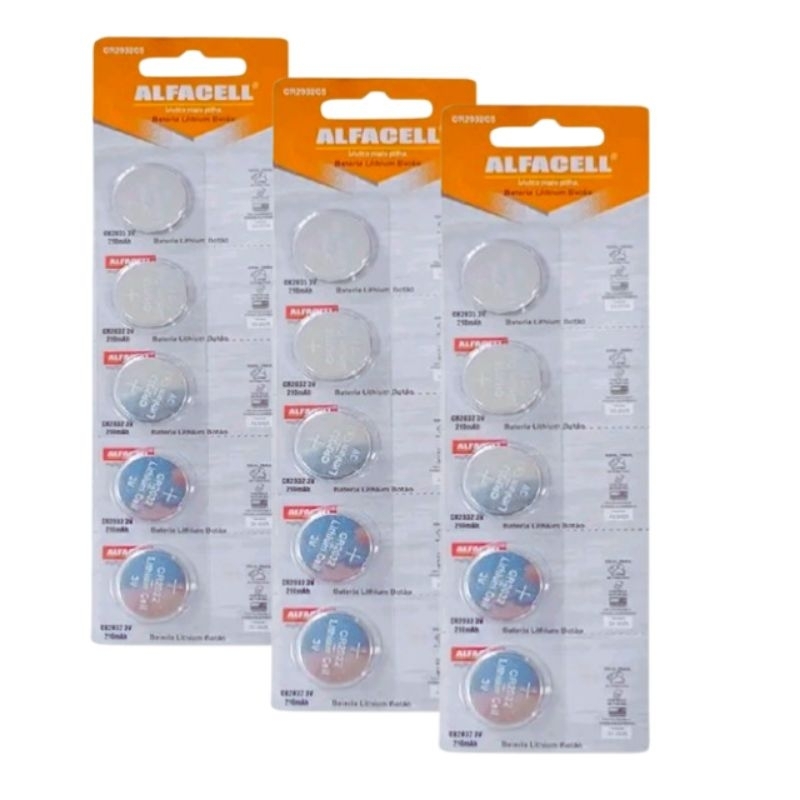 Kit 15 Bateria CR2032 3v Botão Alfacell