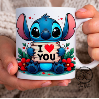 Caneca Xícara Personalizada Lilo & Stitch I Love You em Oferta na Shopee